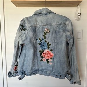 Floral Embroidered Denim Jacket
